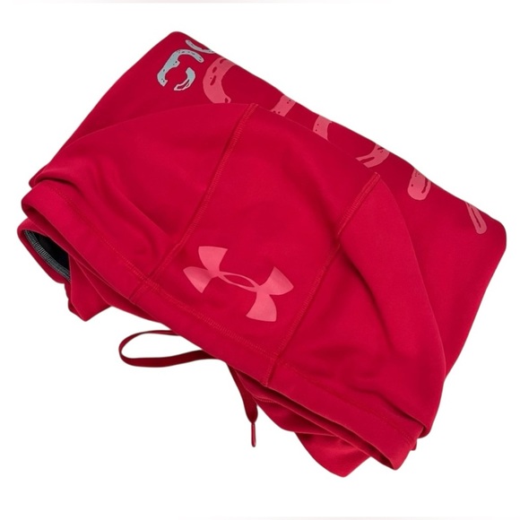Under Armour Women’s Pink & gray Pullover Hoodie, Semi Fitted, Zip Pocket size L - Picture 13 of 14